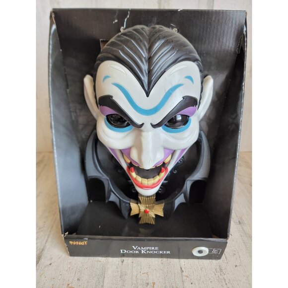 Spirit Halloween NEW vampire door knocker animated scary prop decor - Picture 1 of 9
